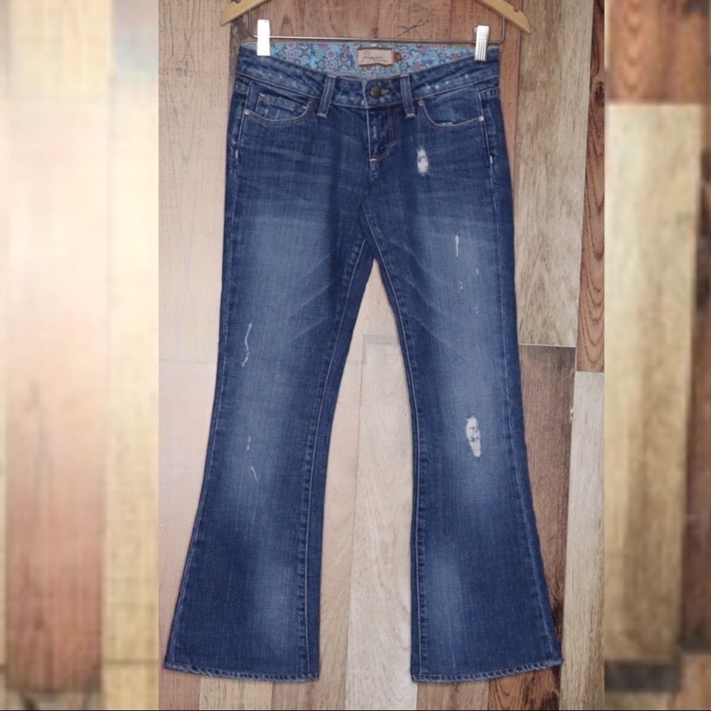 PAIGE Women's Dark Wash Boot Cut Jeans